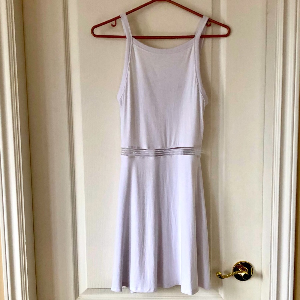 Garage Fit n Flare Mesh White Tennis/Skater Dress